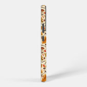 Pilze und Herbstflora auf Sahne Samsung Galaxy Hülle (Rechte Seite)