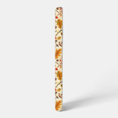 Pilze und Herbstflora auf Sahne Samsung Galaxy Hülle (Linke Seite)