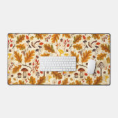 Pilze und Herbstflora auf Sahne Schreibtischunterlage (Tastatur & Maus)