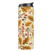 Pilze und Herbstflora auf Sahne Thermosbecher (Nach links gedreht)