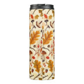 Pilze und Herbstflora auf Sahne Thermosbecher (Rückseite)