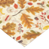 Pilze und Herbstflora auf Sahne Tischdecke (Schrägansicht)