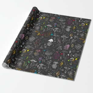 Pilze und Kristalle Geschenkpapier