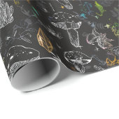 Pilze und Kristalle Geschenkpapier (Rolleneckpunkt)