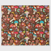 Pilze und Matreshkas Geschenkpapier (Flach)