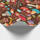 Pilze und Matreshkas Geschenkpapier (Ecke)