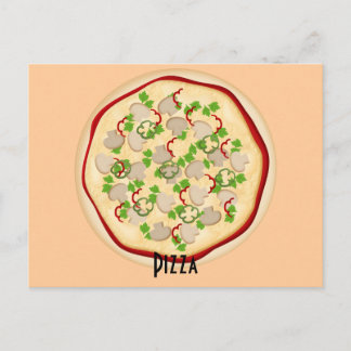 Pilze und Paprikaschoten Pizza Rezept Karte