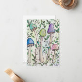 Pilze und Reben Mitteilungskarte (Vorderseite/Rückseite Beispiel)