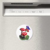 Pilze und Schmetterling Magnet (In Situ (Geschirrspüler))