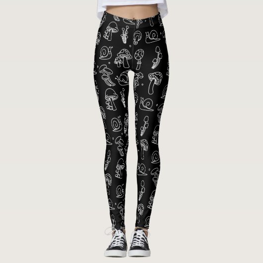 Pilze und Schnecken Leggings (Vorderseite)