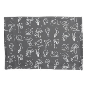 Pilze und Schnecken Pillowcase Kissenbezug