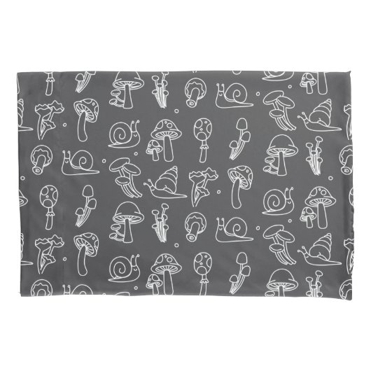 Pilze und Schnecken Pillowcase Kissenbezug (Vorderseite)