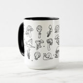 Pilze und Schnecken Tasse (Vorderseite Links)