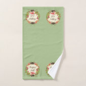 Pilze und Sonnenblumen mit individualisierbarem Te Badhandtuch Set (Handtuch)
