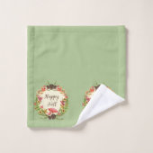 Pilze und Sonnenblumen mit individualisierbarem Te Badhandtuch Set (Waschlappen)