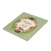 Pilze und Sonnenblumen mit individualisierbarem Te Fliese (Seite)