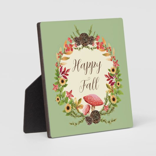 Pilze und Sonnenblumen mit individualisierbarem Te Fotoplatte (Vorderseite)
