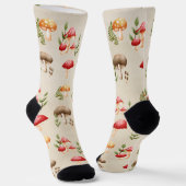 Pilze und Waldfolien Socken (Gewinkelt)