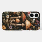 Pilze und Wildblumen, botanisch Case-Mate iPhone Hülle (Rückseite (Horizontal))