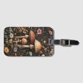 Pilze und Wildblumen, botanisch Gepäckanhänger (Vorderseite (Horizontal))