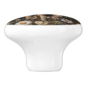 Pilze und Wildblumen, botanisch Keramikknauf (Seitenansicht)