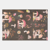 Pilze und wilde Blume Geschenkpapier Set (Vorderseite)