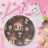 Pilze und wilde Blume Pappteller (Party)