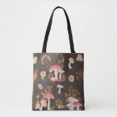 Pilze und wilde Blume Tasche (Vorderseite)