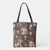Pilze und wilde Blume Tasche (Rückseite)