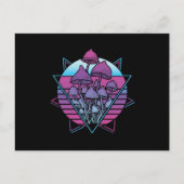 Pilze Vaporwave Postkarte (Vorderseite)