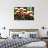 Pilze wachsen im Wald Leinwanddruck (Insitu (Schlafzimmer))