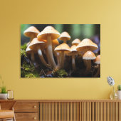 Pilze wachsen im Wald Leinwanddruck (Insitu (Wohnzimmer))