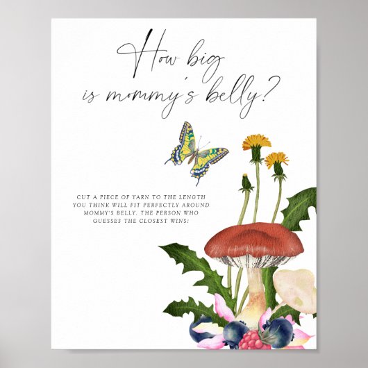 Pilze - wie groß ist das Bauchspiel der Mama? Poster (Vorne)