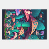 Pilzelfen im Feld Geschenkpapier Set (Vorderseite 2)