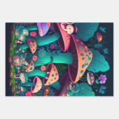 Pilzelfen im Feld Geschenkpapier Set (Vorderseite)