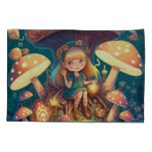 Pilzelfen im Feld Kissenbezug (Rückseite)