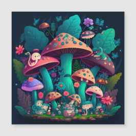 Pilzelfen im Feld Magnetkarte