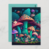 Pilzelfen im Feld Postkarte (Vorne/Hinten)