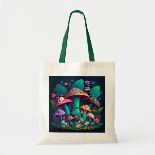 Pilzelfen im Feld Tragetasche