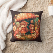 Pilzelfen im Felswirbelkissen Kissen (Decke)