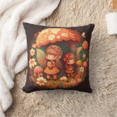 Pilzelfen im Felswirbelkissen Kissen (Decke)