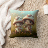 Pilzelfen im Felswirbelkissen Kissen (Decke)