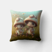 Pilzelfen im Felswirbelkissen Kissen (Rückseite)