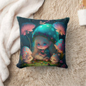 Pilzelfen im Felswirbelkissen Kissen (Decke)