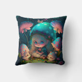 Pilzelfen im Felswirbelkissen Kissen (Rückseite)