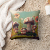 Pilzelfen im Felswirbelkissen Kissen (Decke)