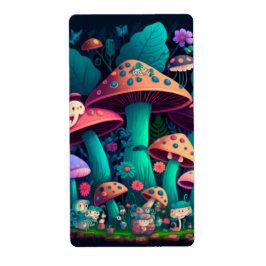 Pilzelfen in den Geschenketiketten