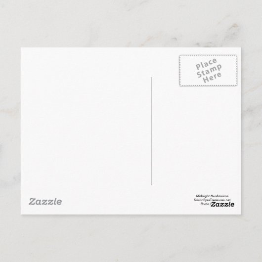 Pilzensammlung Naturfotografie Postkarte (Rückseite)