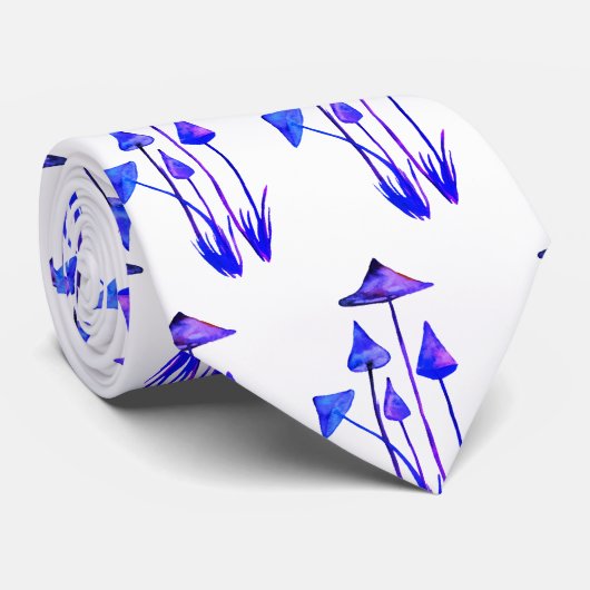 Pilzewatercolor-Kunst-Krawatte Krawatte (Gerollt)