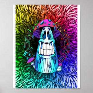Pilzfest — Psychedelischer Pilzkunstposter Poster